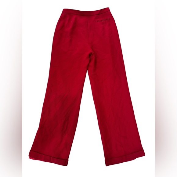 Vintage Lauren Ralph Lauren red fully lined worsted wool dress pants size 10 - Picture 13 of 15